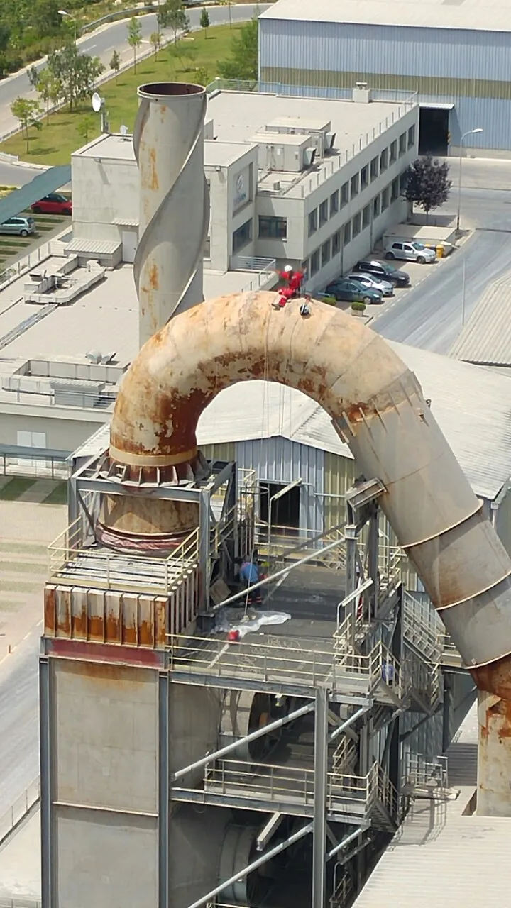 Cement Plant Clinker Storage Roof Inspection