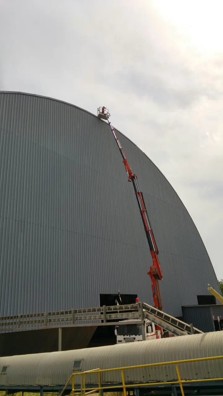 Cement Plant Clinker Storage Roof Inspection