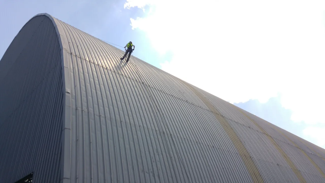 Cement Plant Clinker Storage Roof Inspection