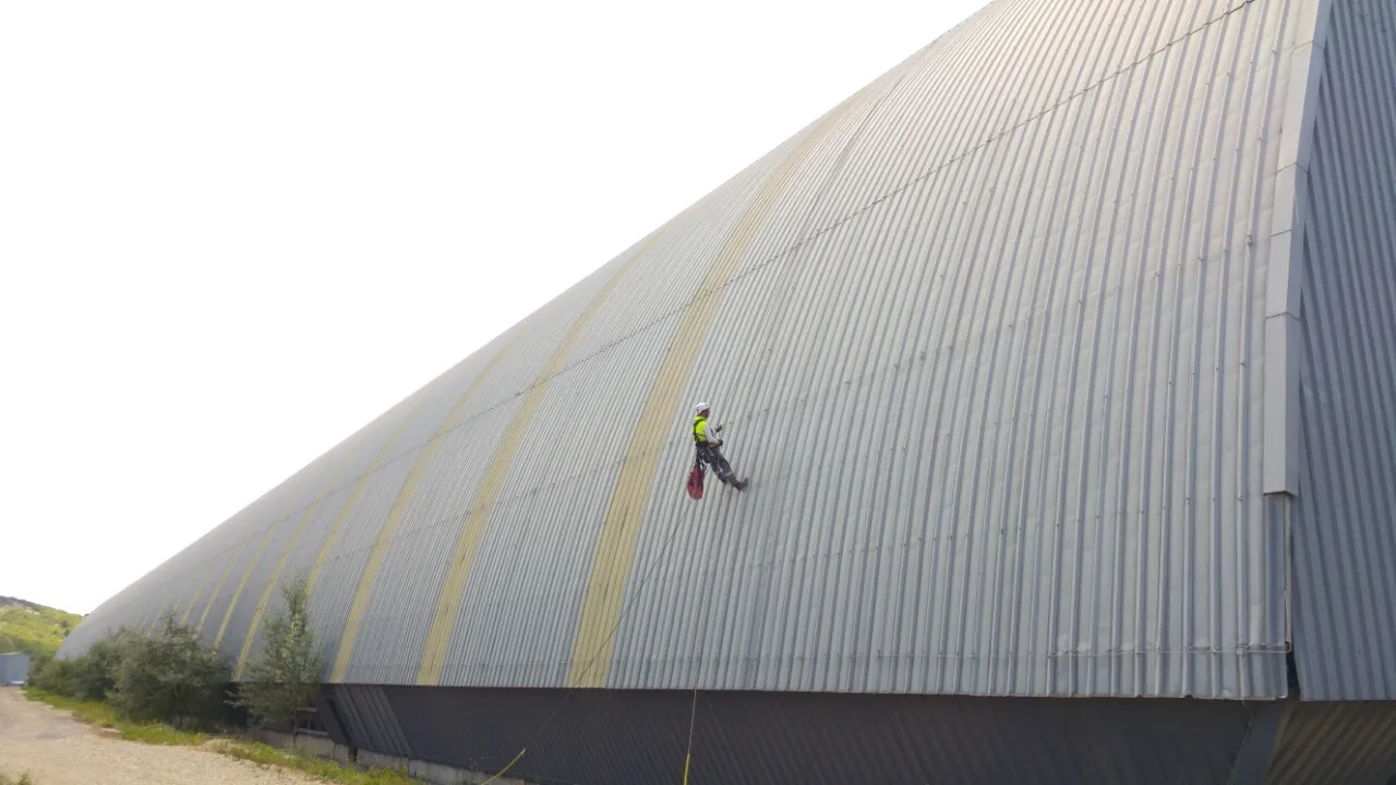Cement Plant Clinker Storage Roof Inspection