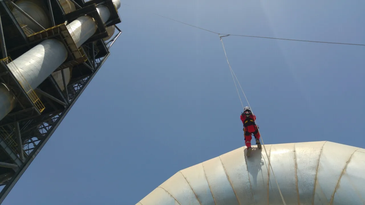 Cement Plant Clinker Storage Roof Inspection