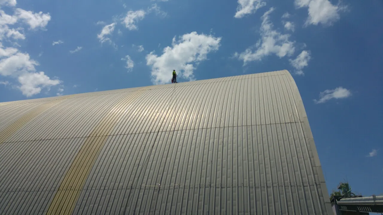 Cement Plant Clinker Storage Roof Inspection