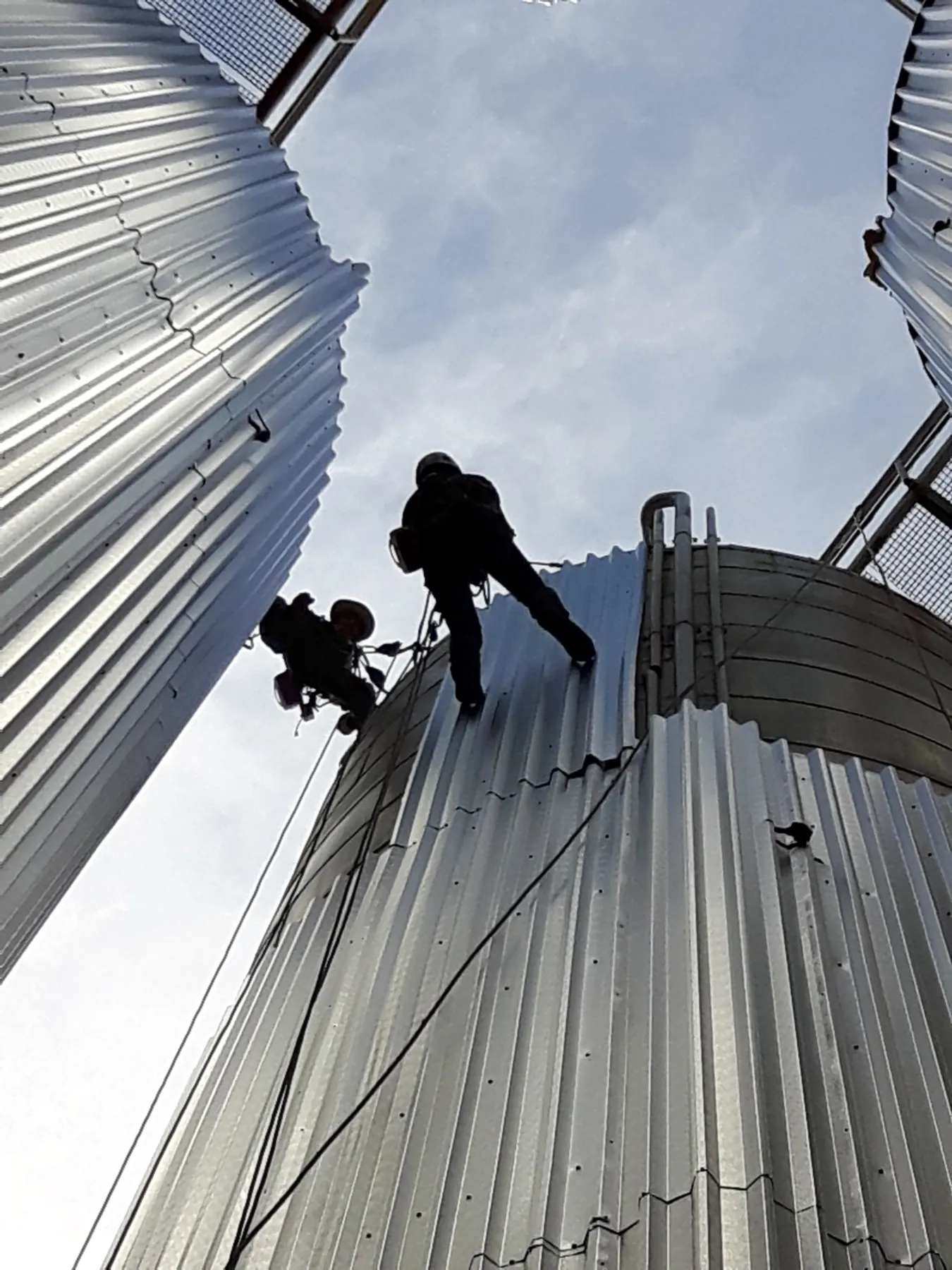 Food Industry 40 Silos Repair & Metal Sheets Installation