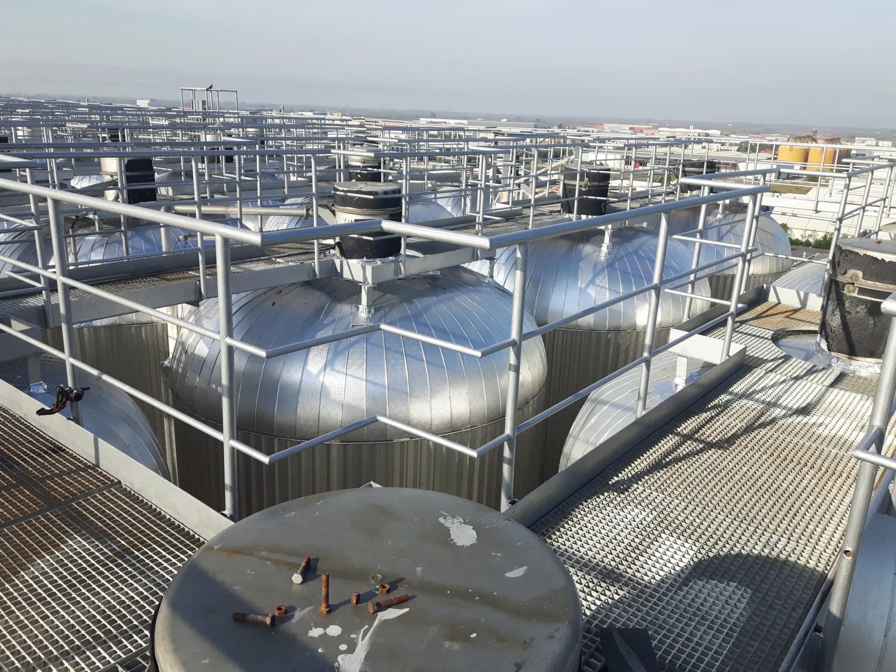 Food Industry 40 Silos Repair & Metal Sheets Installation