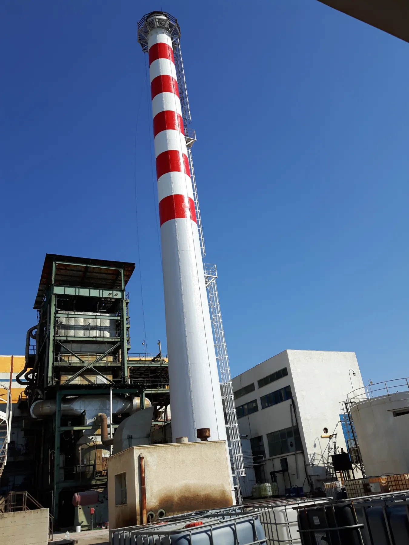 Power Plant 2 Industrial Chimneys 50 m Painting
