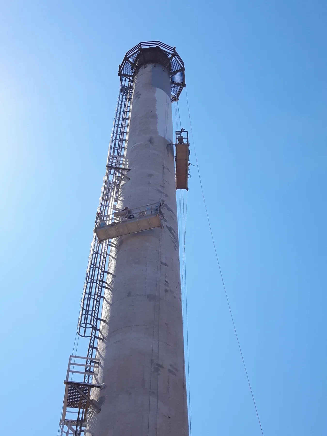Power Plant 2 Industrial Chimneys 50 m Painting