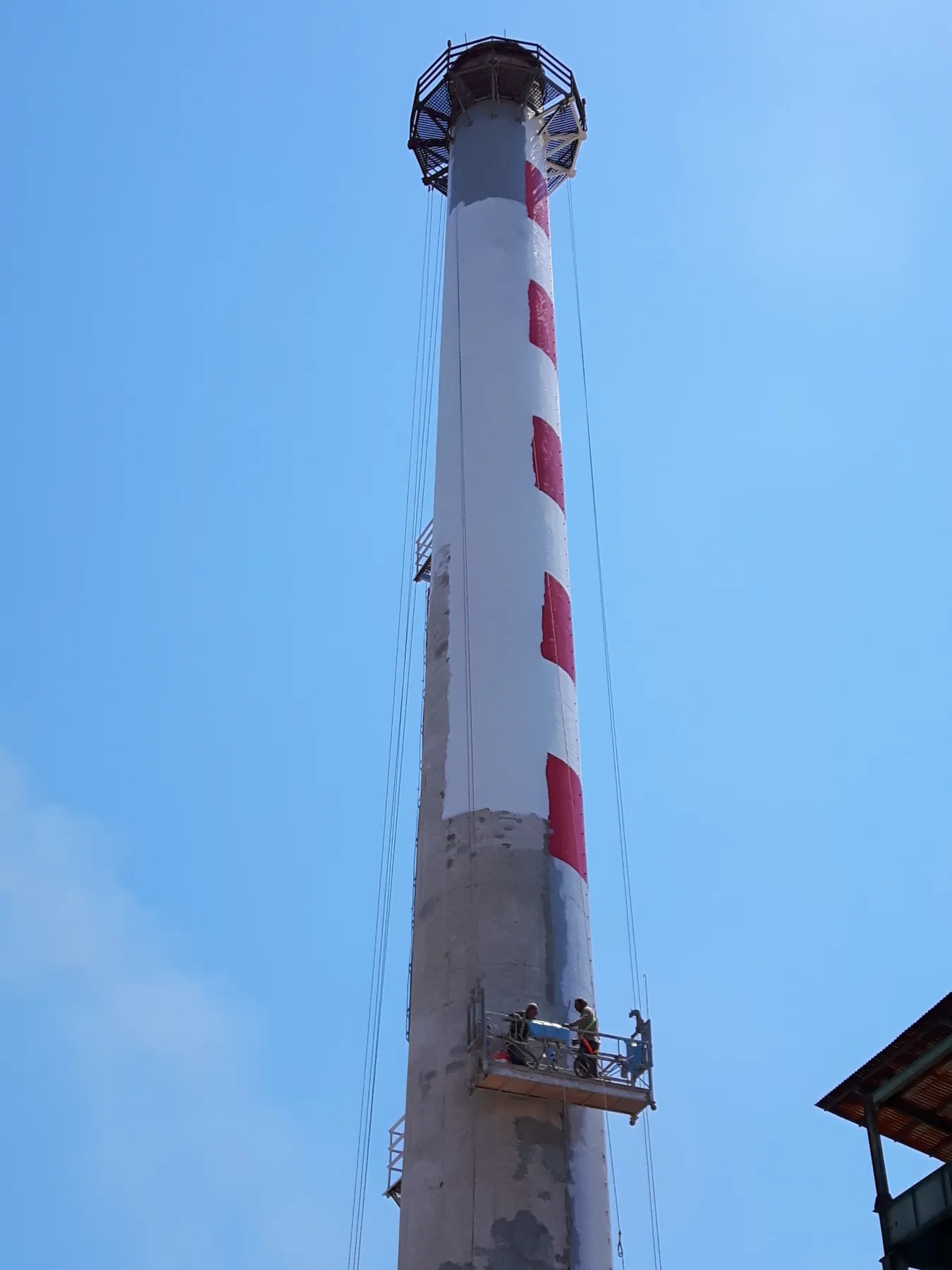 Power Plant 2 Industrial Chimneys 50 m Painting