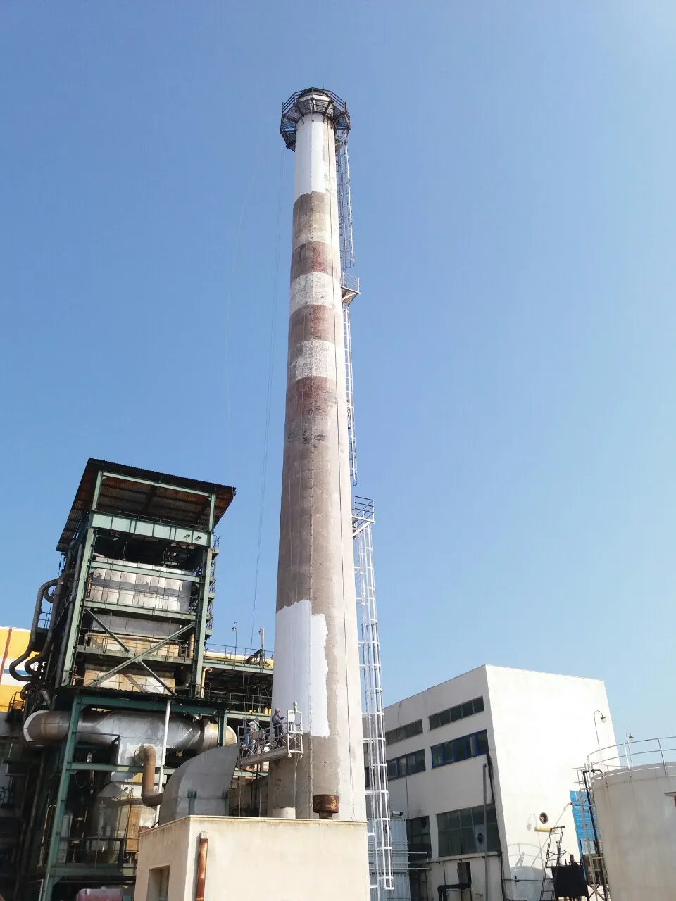 Power Plant 2 Industrial Chimneys 50 m Painting