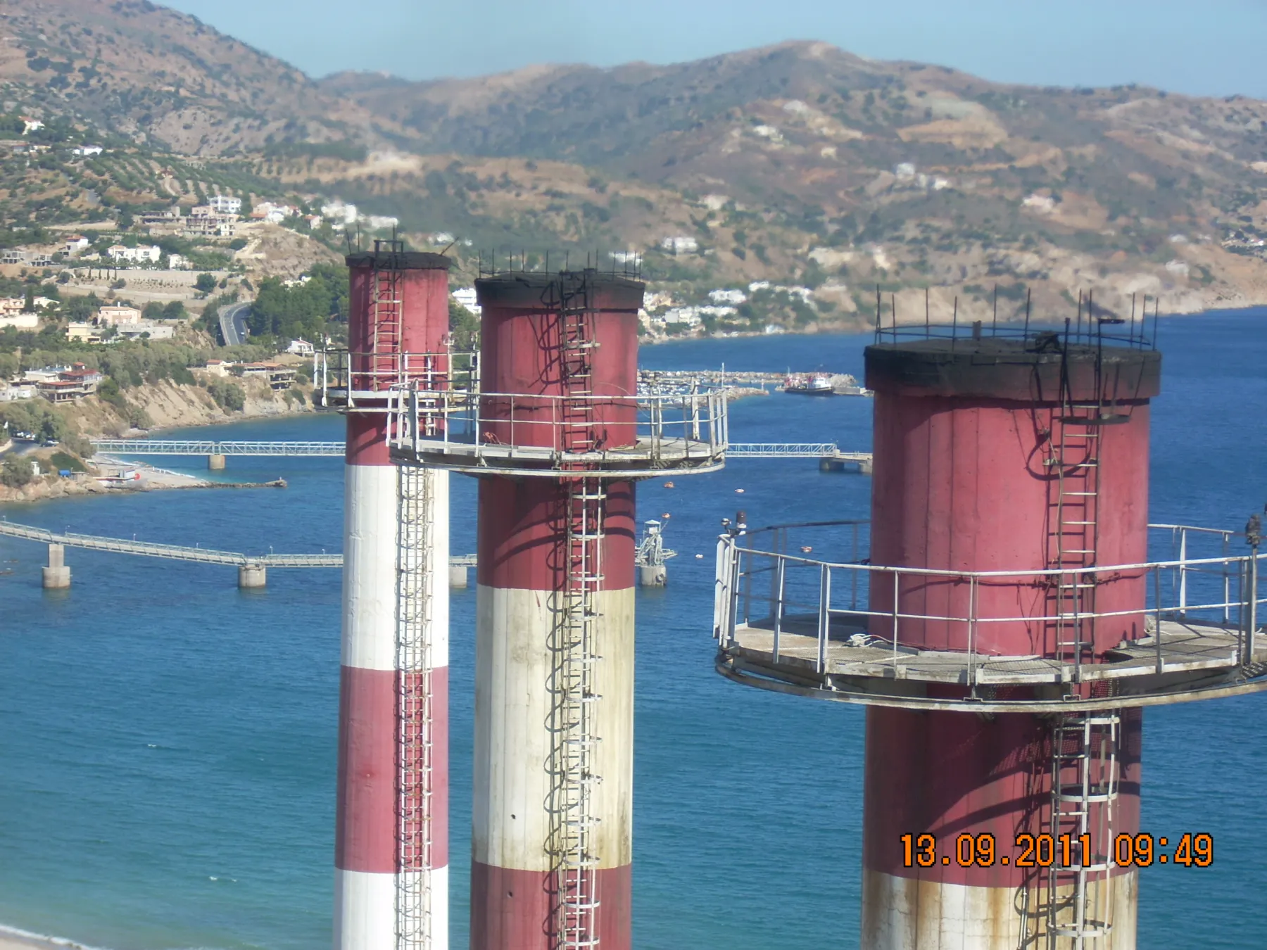 Power Plant Chimney Inspection Safety Net Installation