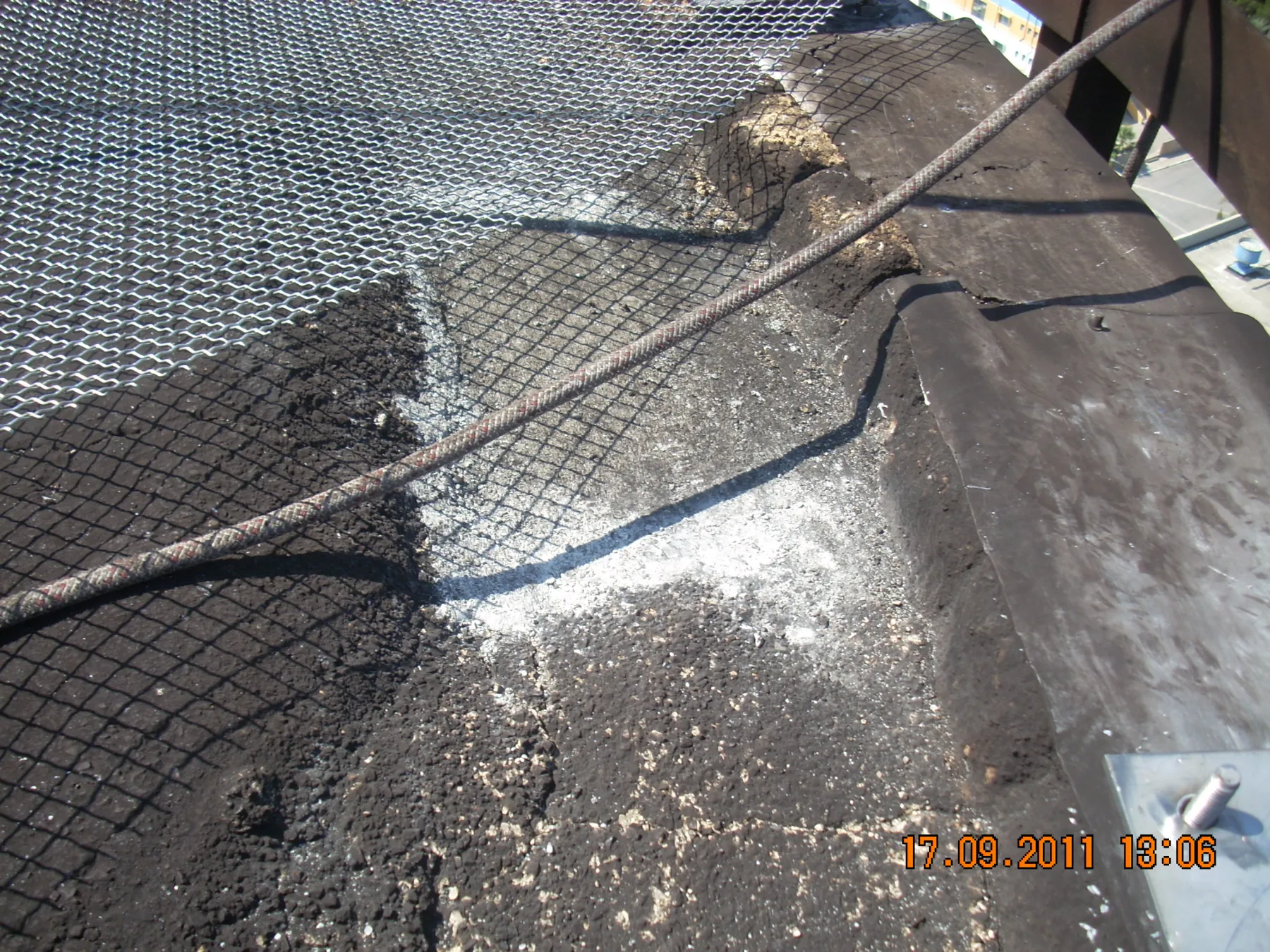 Power Plant Chimney Inspection Safety Net Installation