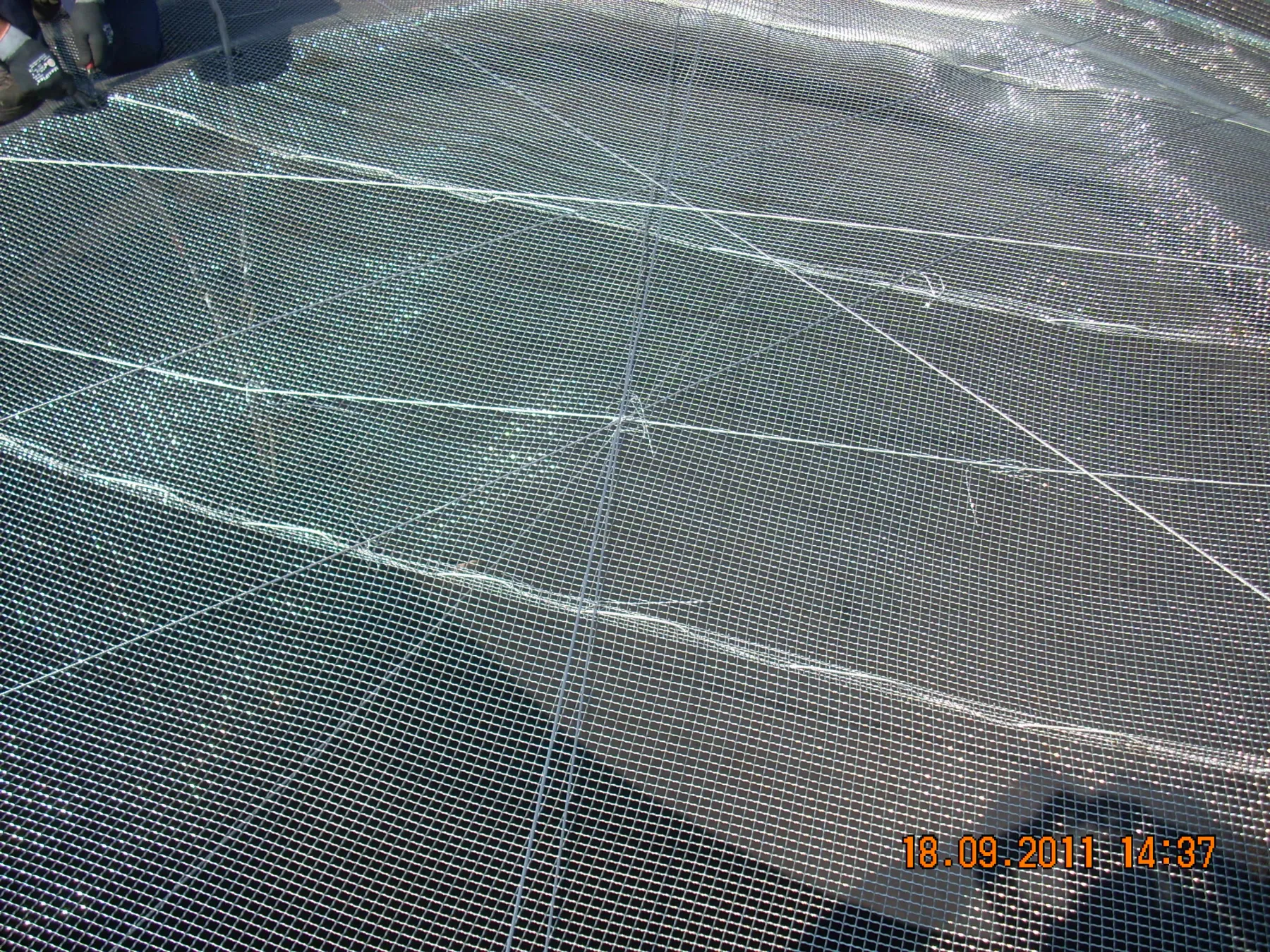 Power Plant Chimney Inspection Safety Net Installation