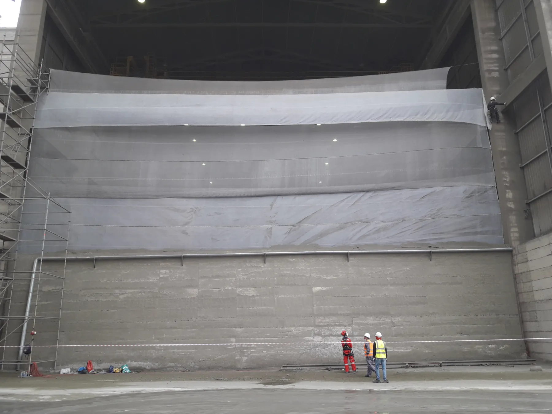 Cement Clinker Storage Safety Net Installation