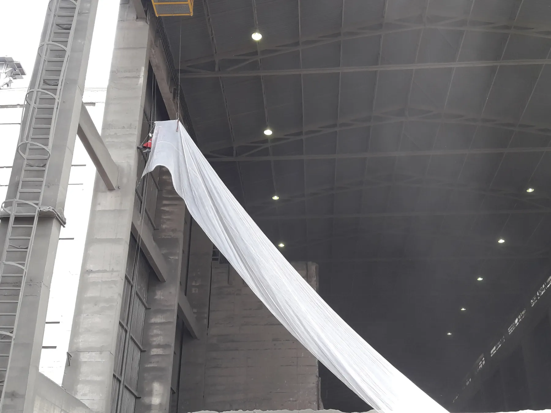 Cement Clinker Storage Safety Net Installation