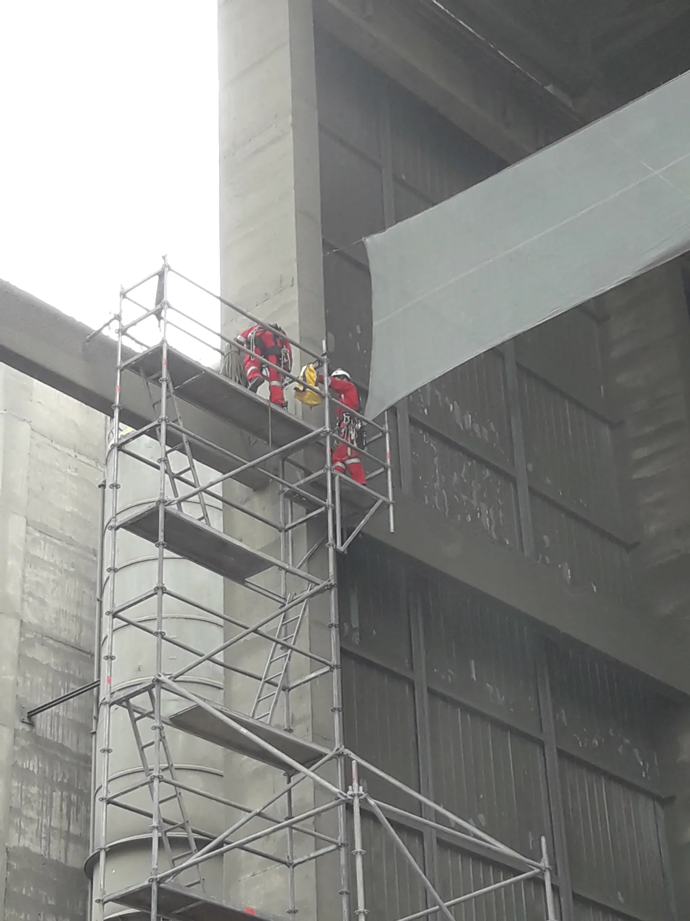 Cement Clinker Storage Safety Net Installation