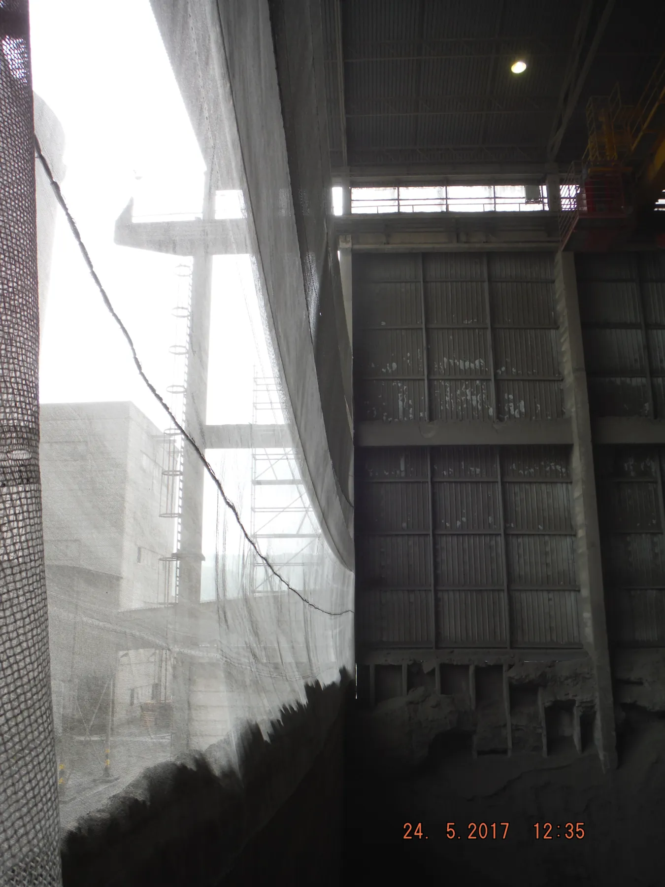 Cement Clinker Storage Safety Net Installation