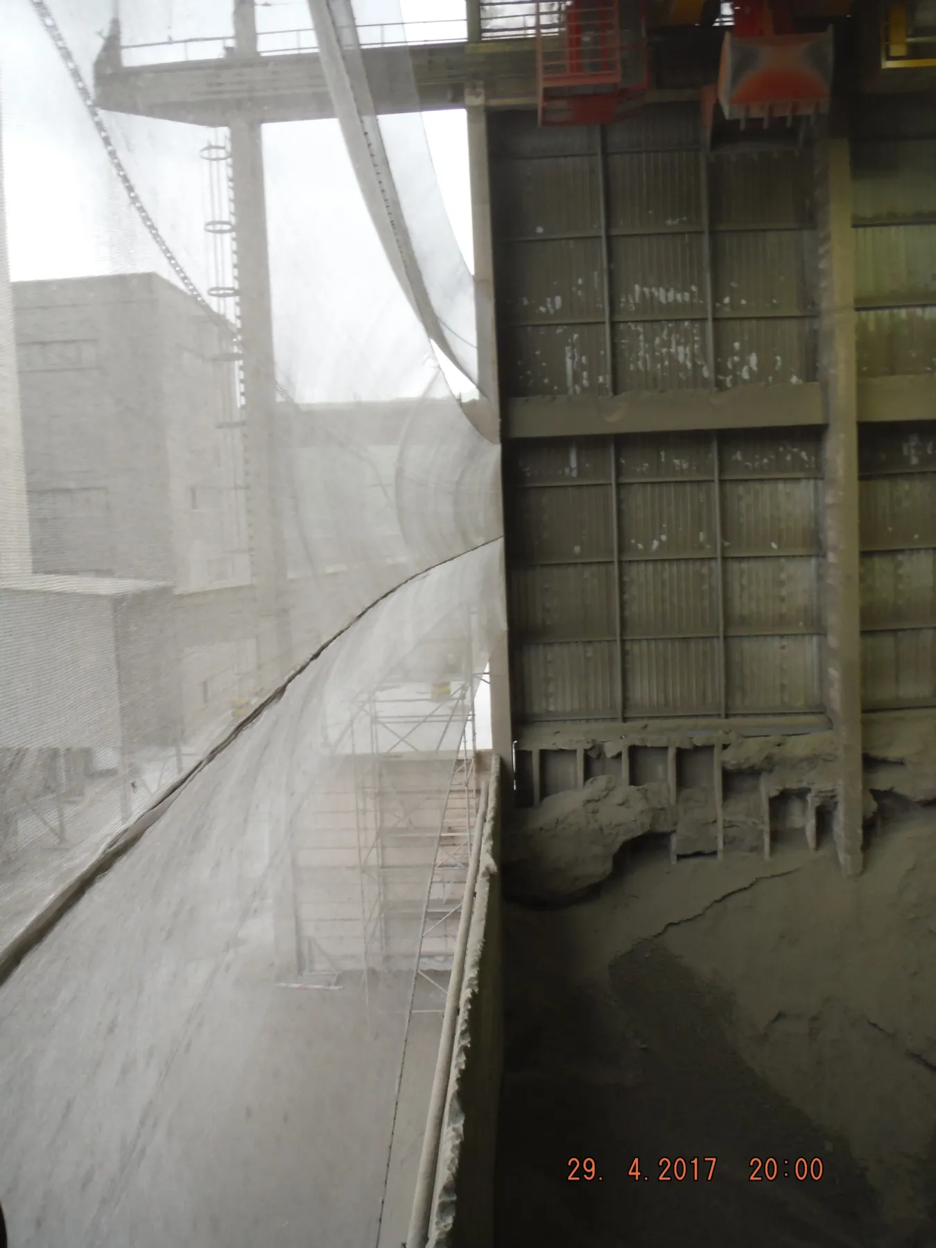 Cement Clinker Storage Safety Net Installation