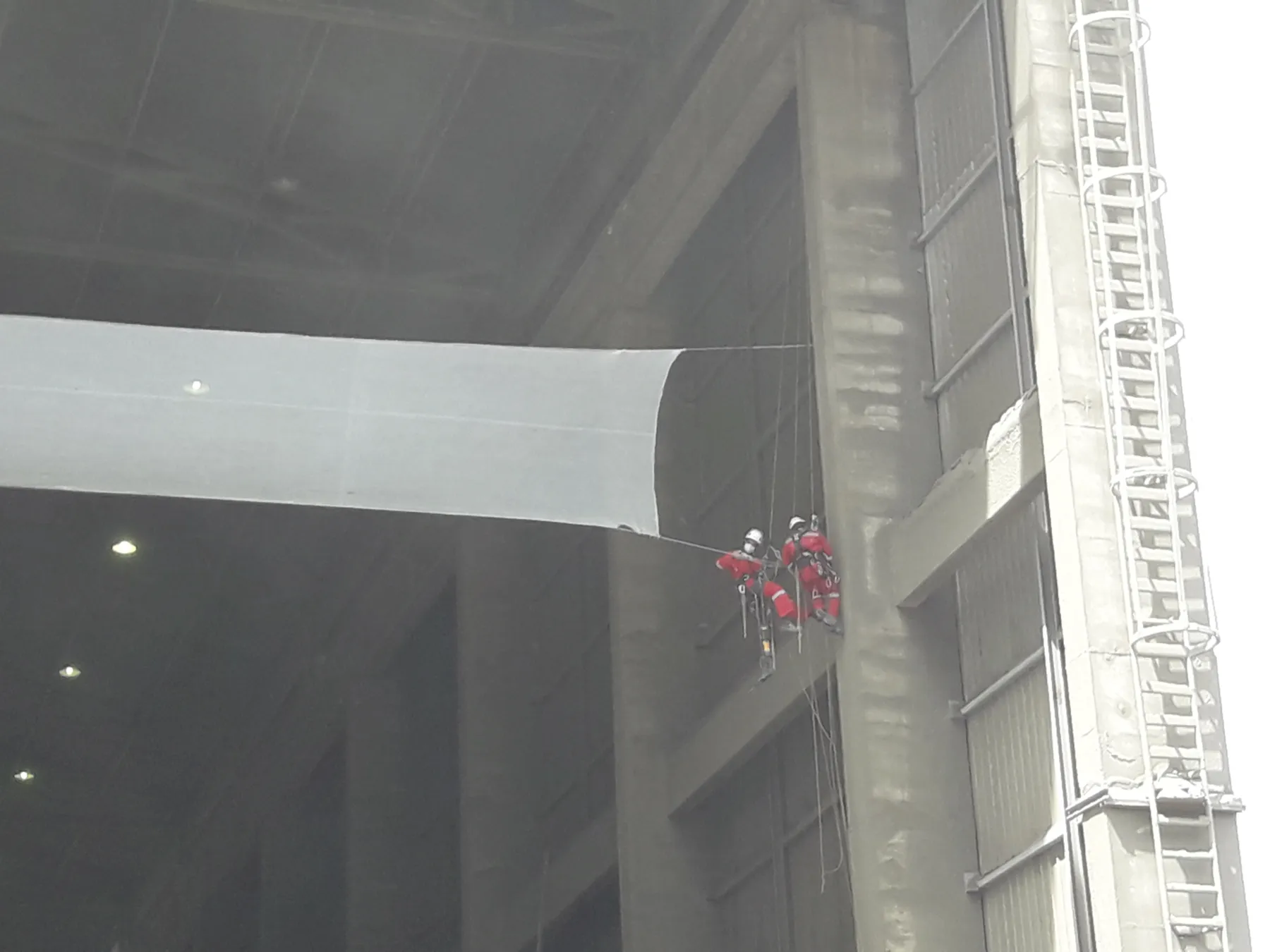 Cement Clinker Storage Safety Net Installation