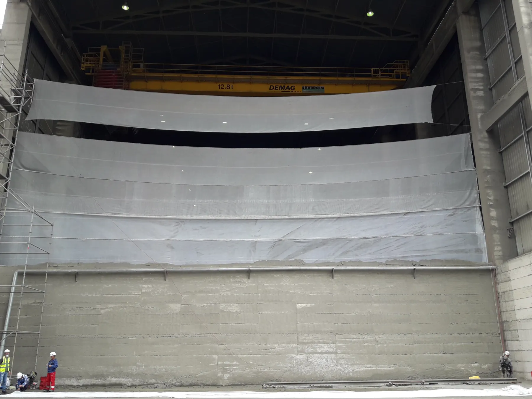 Cement Clinker Storage Safety Net Installation