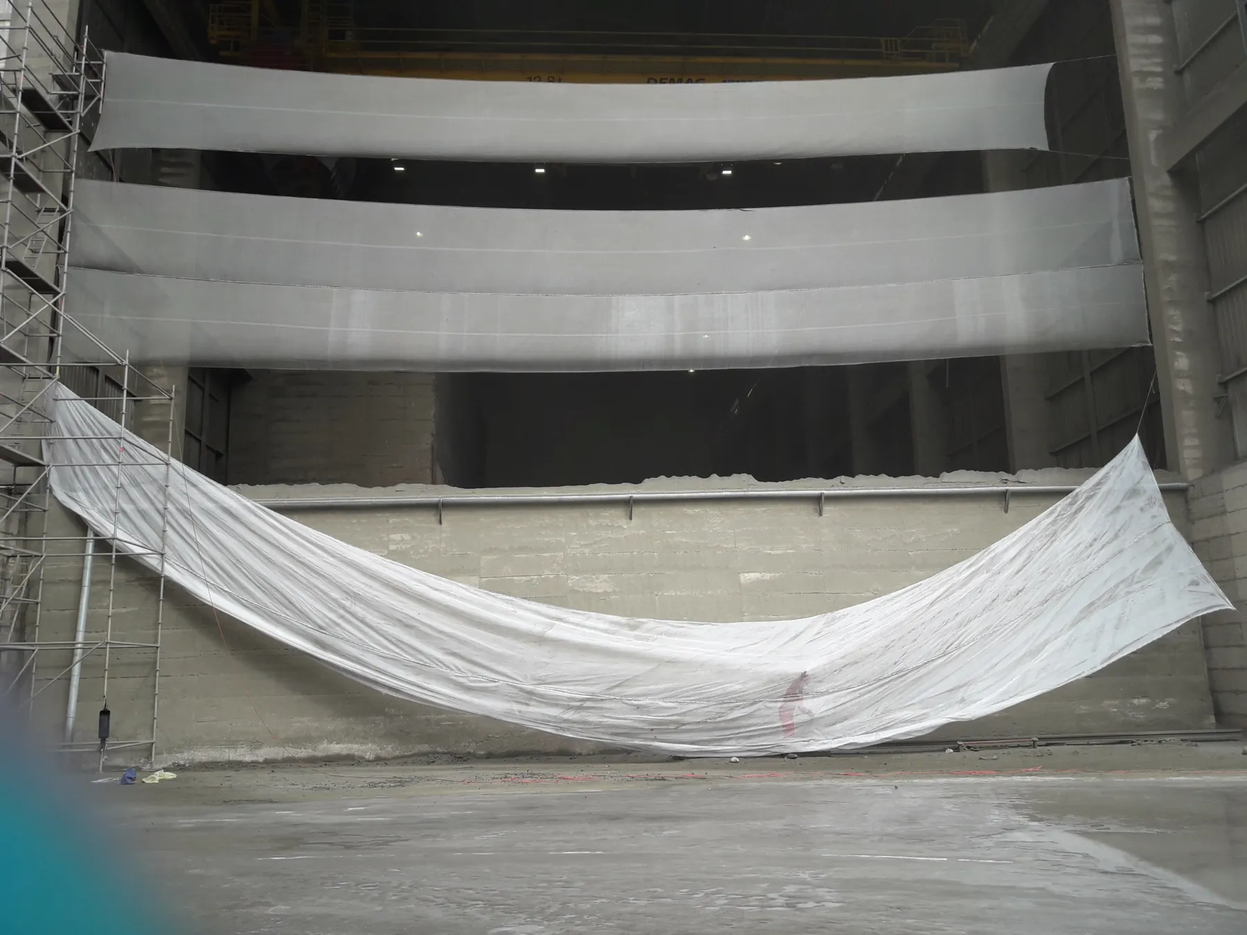 Cement Clinker Storage Safety Net Installation