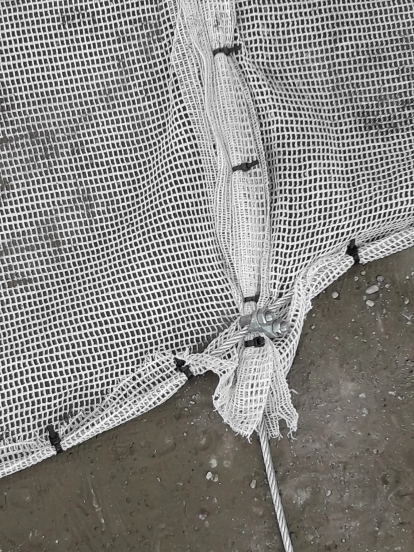 Cement Clinker Storage Safety Net Installation