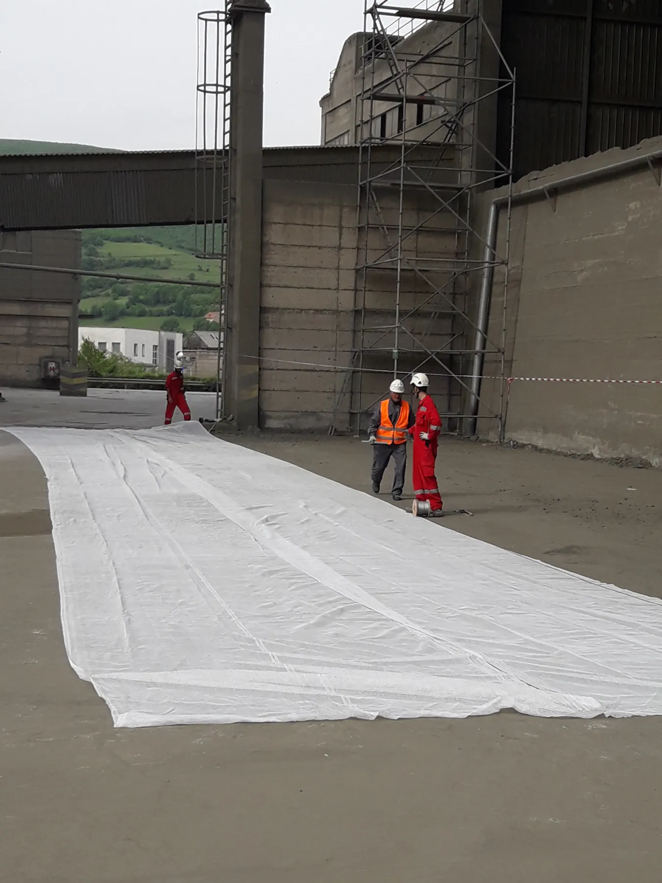 Cement Clinker Storage Safety Net Installation