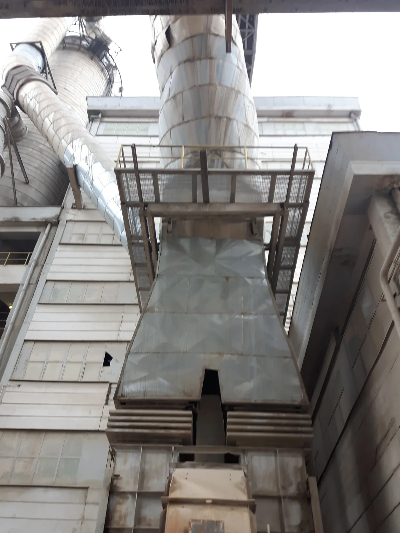 Cement Plant Preheater Duct Structural Inspection (NDT)