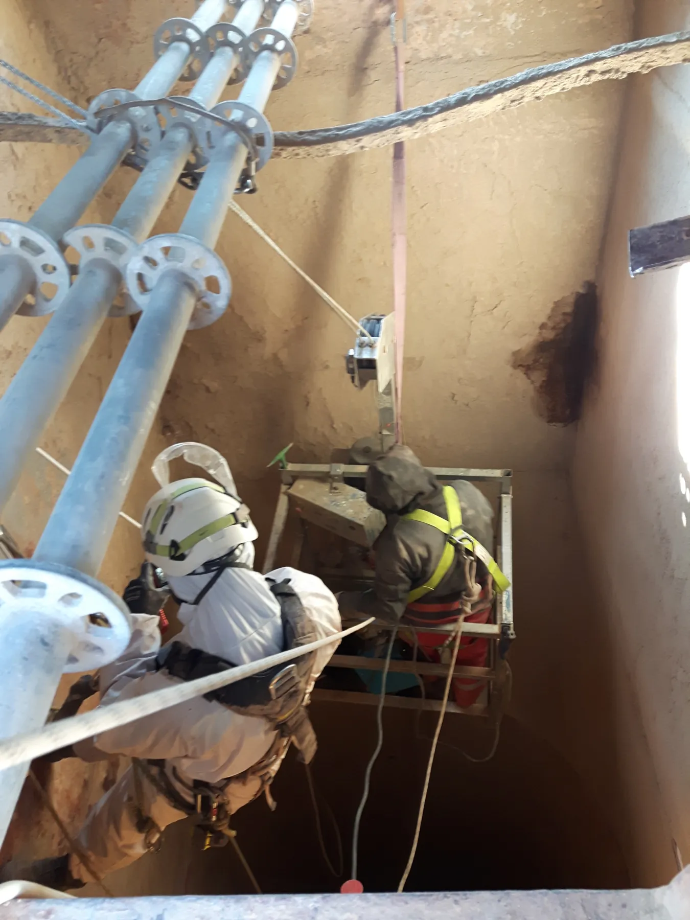 Cement Plant Preheater Duct Structural Inspection (NDT)