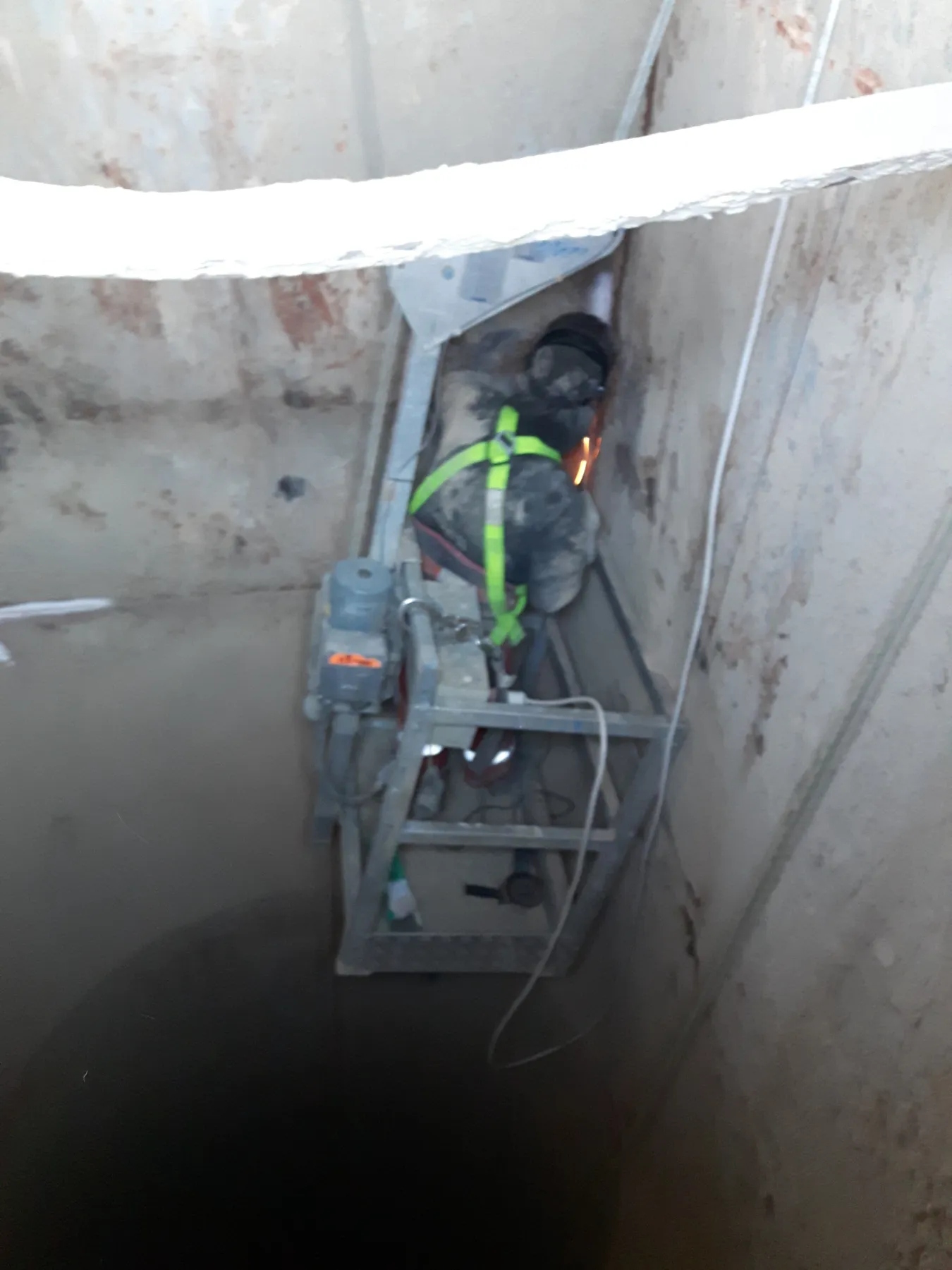 Cement Plant Preheater Duct Structural Inspection (NDT)